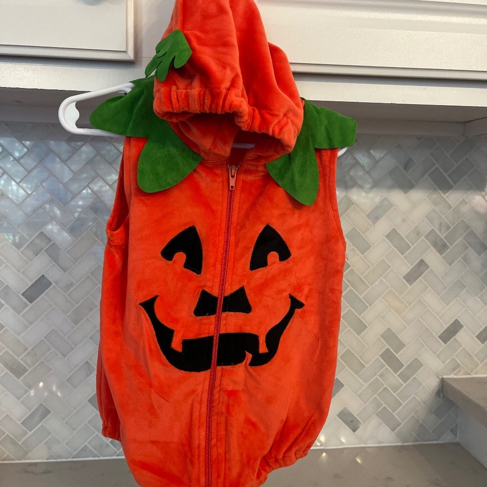 Toddler one-piece pumpkin costume